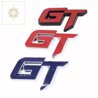 Miếng Dán Logo Gt 3d Màu Đỏ + Đen Trang Trí Xe Hơi Ford Mustang Focus 2 3 Fiesta Ranger Mondeo Mk2