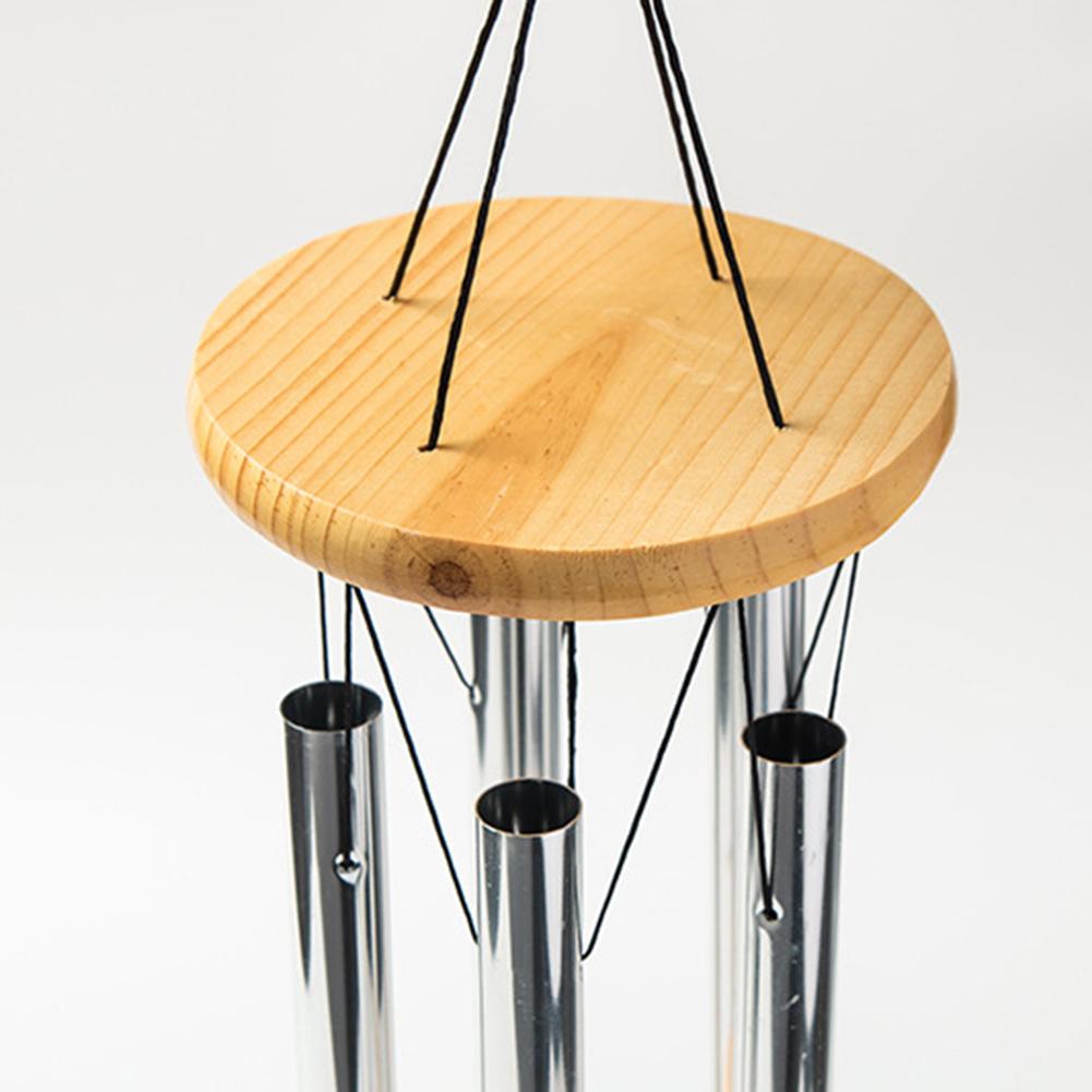 Chuông Gió Gỗ 5 Ống Kim Loại Trang Trí Nhà Cửa