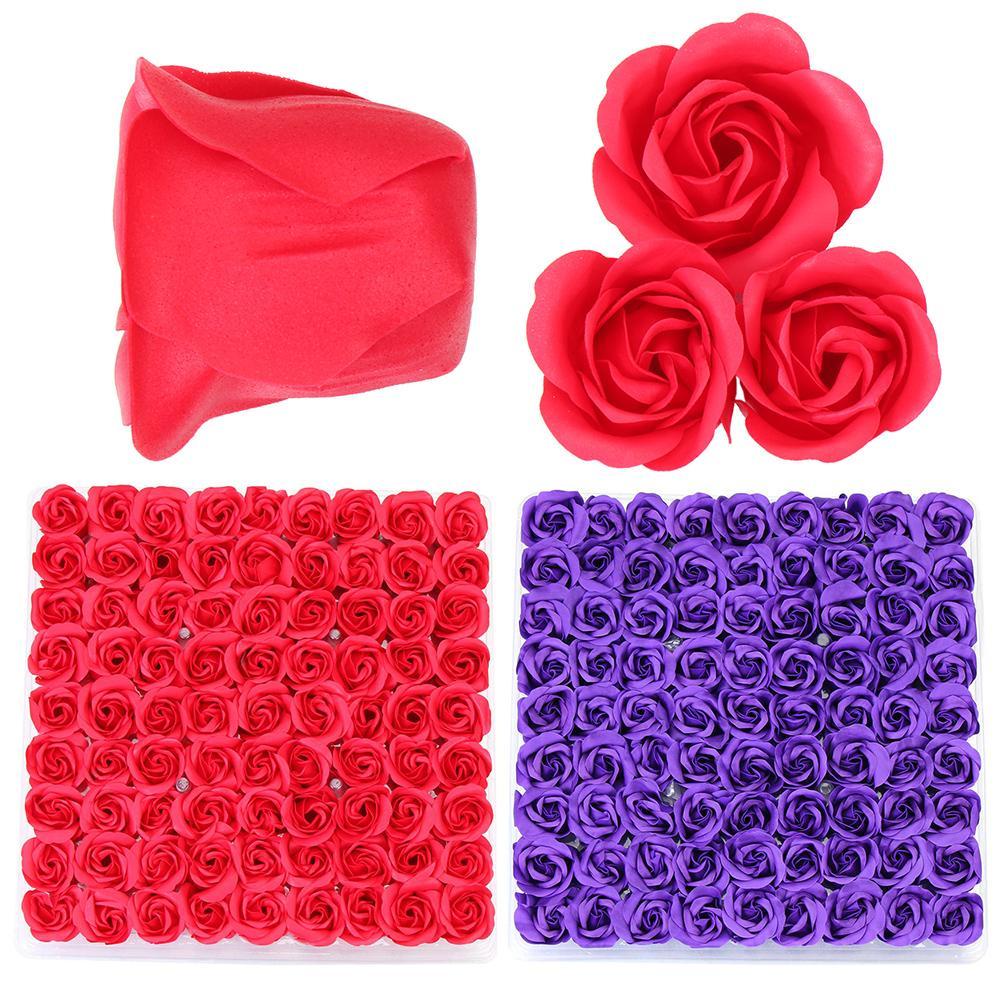 KUNHEV Set 81 Bông Hoa Hồng Sáp Lãng Mạn Trang Trí Tiệc Cưới / Valentine