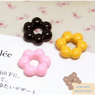 Charm Bánh rán vòng tay tí hon B44 /Nguyên liệu làm slime resin trang trí