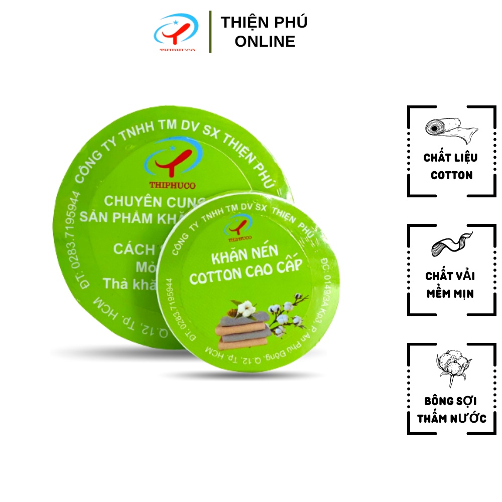 [Mã BMLTA50 giảm đến 50K đơn 99K] Khăn Tắm Nén Du Lịch THIPHUCO 50*100 Siêu Thấm Nước Tốt Vải Sợi Tự Nhiên Tái Sử Dụng | BigBuy360 - bigbuy360.vn