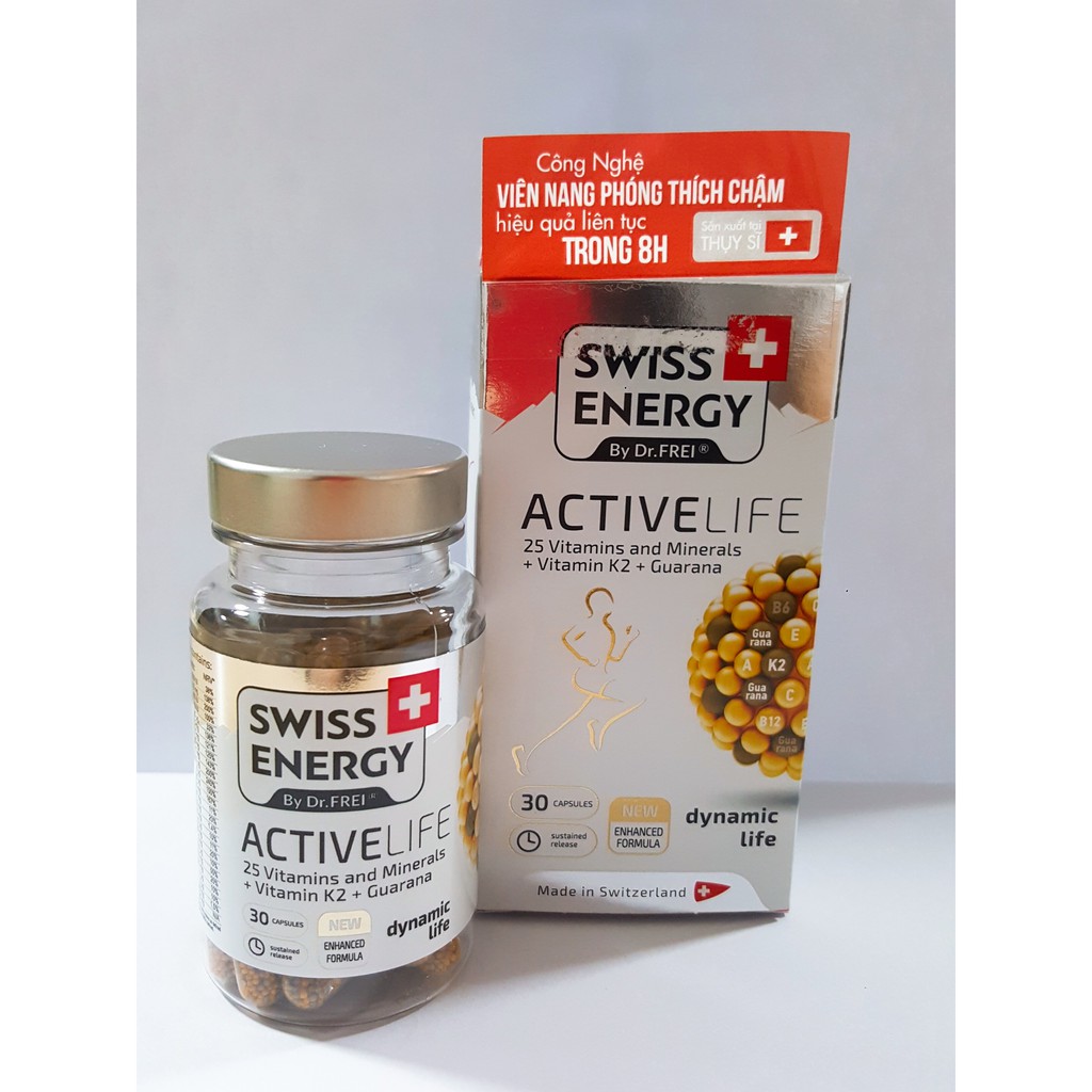 Viên Uống Bổ Sung Vitamin, Khoáng Chất Giúp Tăng Cường Sức Khỏe Swiss Energy ActiveLife Hộp 30 Viên