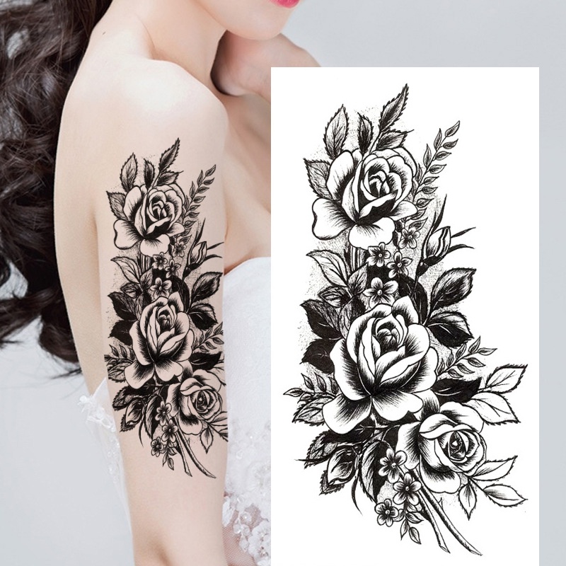 Miếng Dán Hình Xăm Tạm Thời Chống Thấm Nước Lâu Trôi Đến 2 Tuần ;210MM×115MM