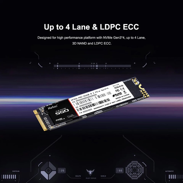 Ổ cứng Netac 128Gb/ 256Gb M2 Nvme N930E Pro bảo hành 3 năm