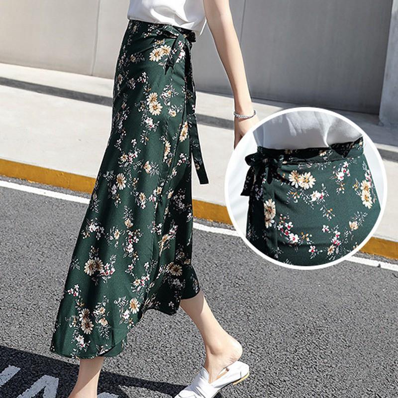 Chân váy chiffon họa tiết hoa form dài thời trang cho nữ | BigBuy360 - bigbuy360.vn
