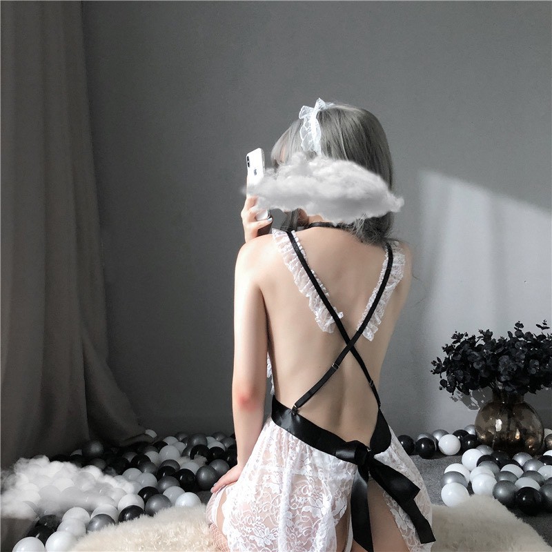 SHIP NHANH 2H -  ĐỒ COSPLAY CÔ HẦU GÁI - VÁY NGỦ SEXY CÔ HẦU GÁI | BigBuy360 - bigbuy360.vn