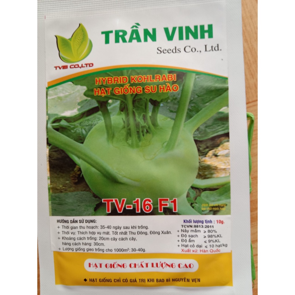 Hạt giống su hào Trần Vinh TV16-F1 (gói 10g)