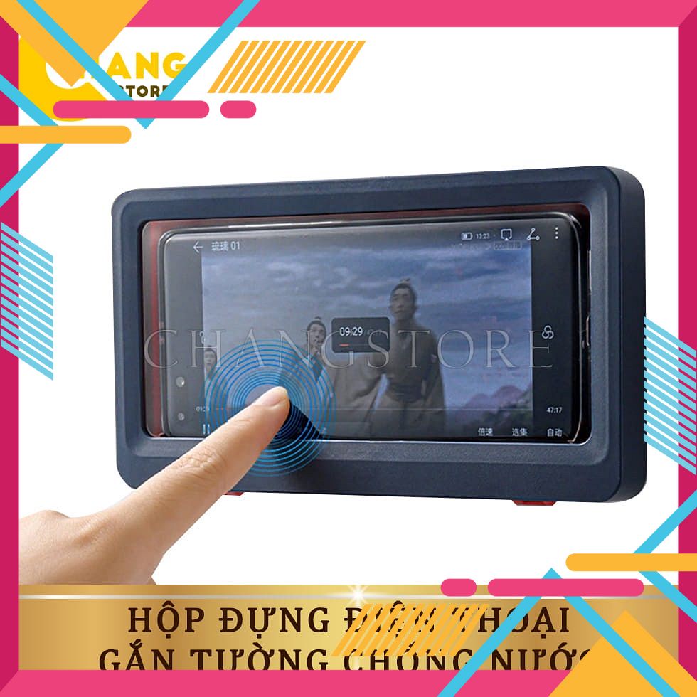 [5❤️][FREESHIP] HỘP ĐỰNG ĐIỆN THOẠI DÁN TƯỜNG CHỐGN THẤM NƯỚC CÓ MÓC TREO TIỆN DỤNG CHO NHÀ TẮM [HCM]