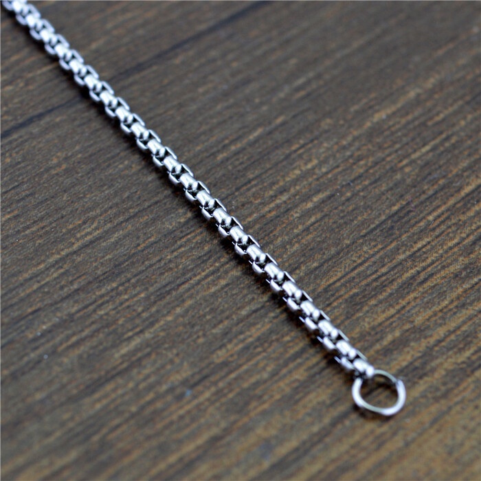 Vòng Tay Nam Lắc Tay Unisex Plain Thời Trang Vòng Tay Nam Nữ Basic Merin Accessories Màu Bạc Đen Titan - Vòng Tay Trơn