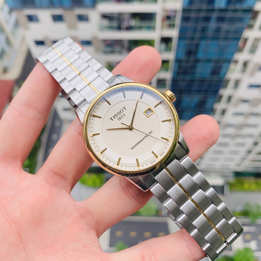 Đồng hồ nam chính hãng Tissot Luxury Powermatic 80 Demi Gold T086.407.22.261.00 - Máy cơ tự động - Kính Sapphire