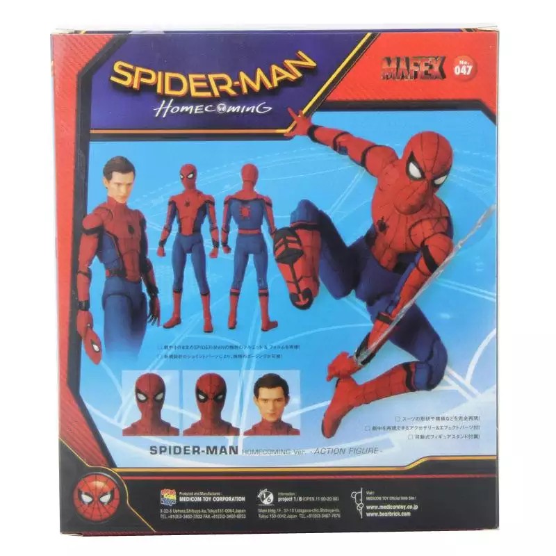 Nhân Vật Siêu Anh Hùng Người Nhện Huyền Thoại Marvel The Homecoming Ver Spider Man Hành Động Hình Mafex 047-zalc