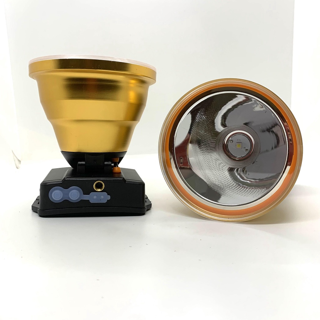 Đèn pin đội đầu siêu sáng, đèn đeo đầu Mango 5 Full sáng gom chiếu xa chóa lớn 10cm