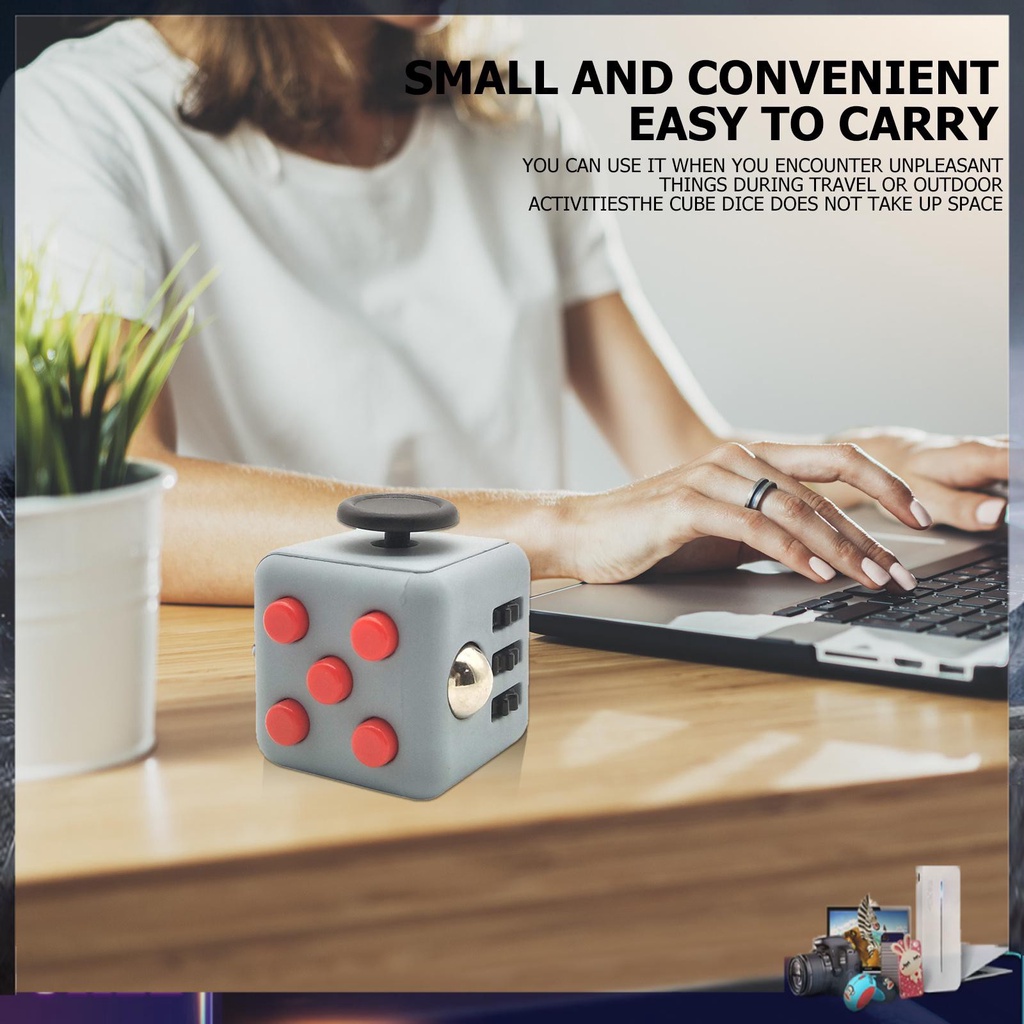 Fidget Anxiety Cube for ADHD, Mini Dice Stress Relief Toy, Finger Sensory