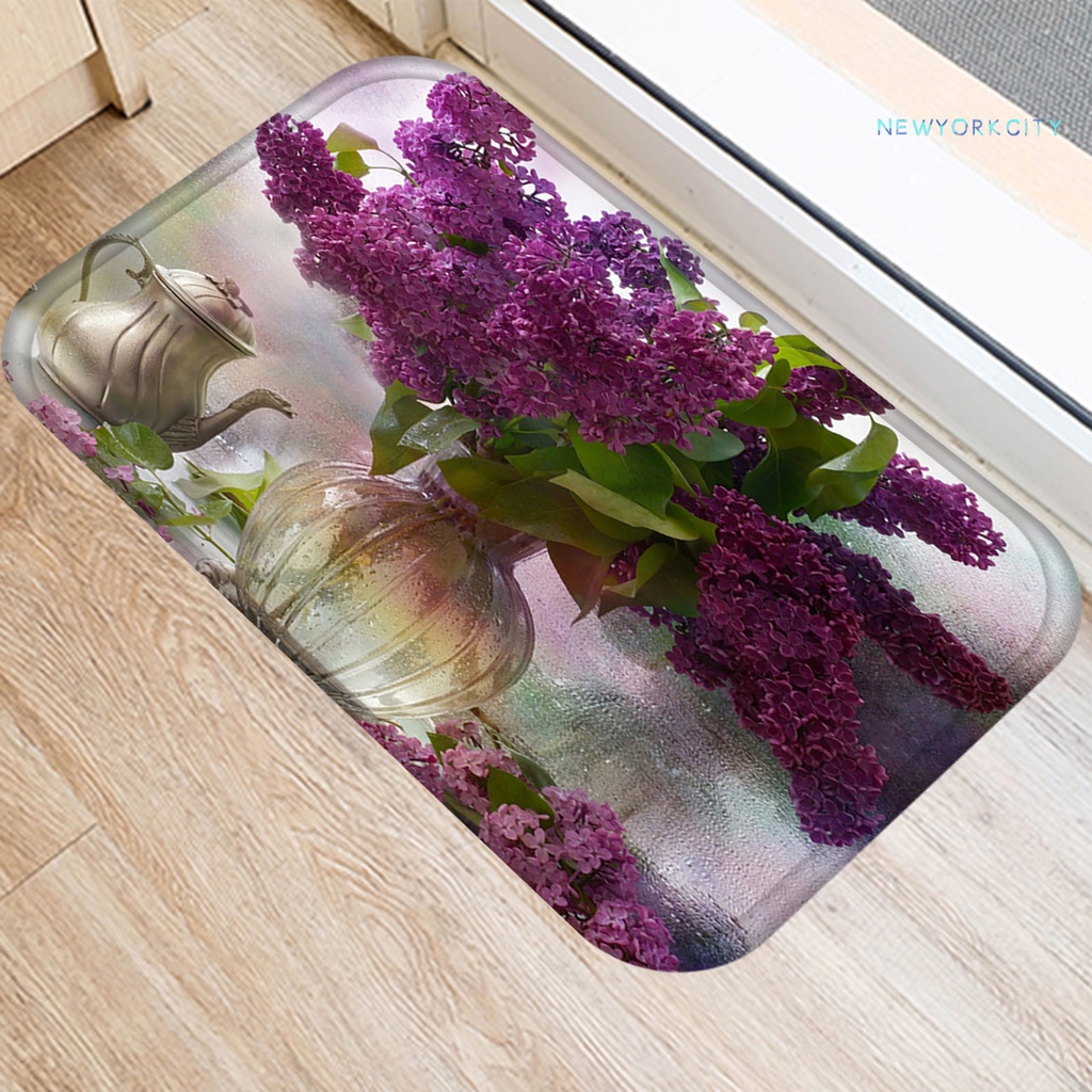 Thảm Lót Sàn Nhà Họa Tiết Bông Hoa Màu Sắc Tươi Sáng Tiện Dụng Cho Dorm