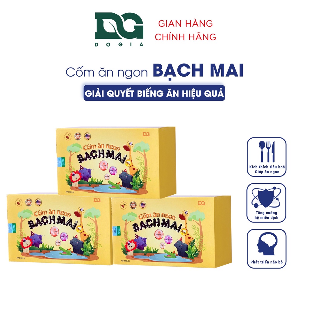 Combo 3 hộp Cốm ăn ngon bạch mai Đỗ Gia giúp bé ăn ngon tăng sức đề kháng cho bé