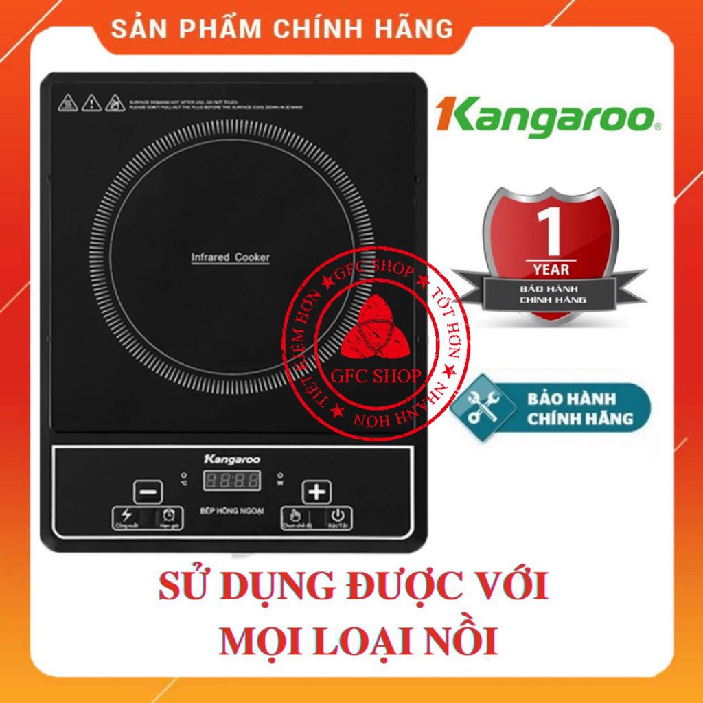 Bếp hồng ngoại đơn Kangaroo Model KG20IFP1 - Bảo hành chính hãng 1 năm