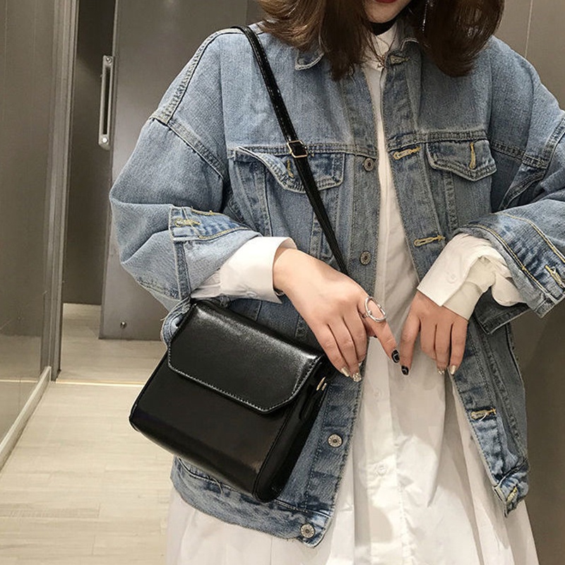 Túi đeo chéo IELGY hình vuông cỡ nhỏ phong cách Hàn Quốc thời trang cho nữ