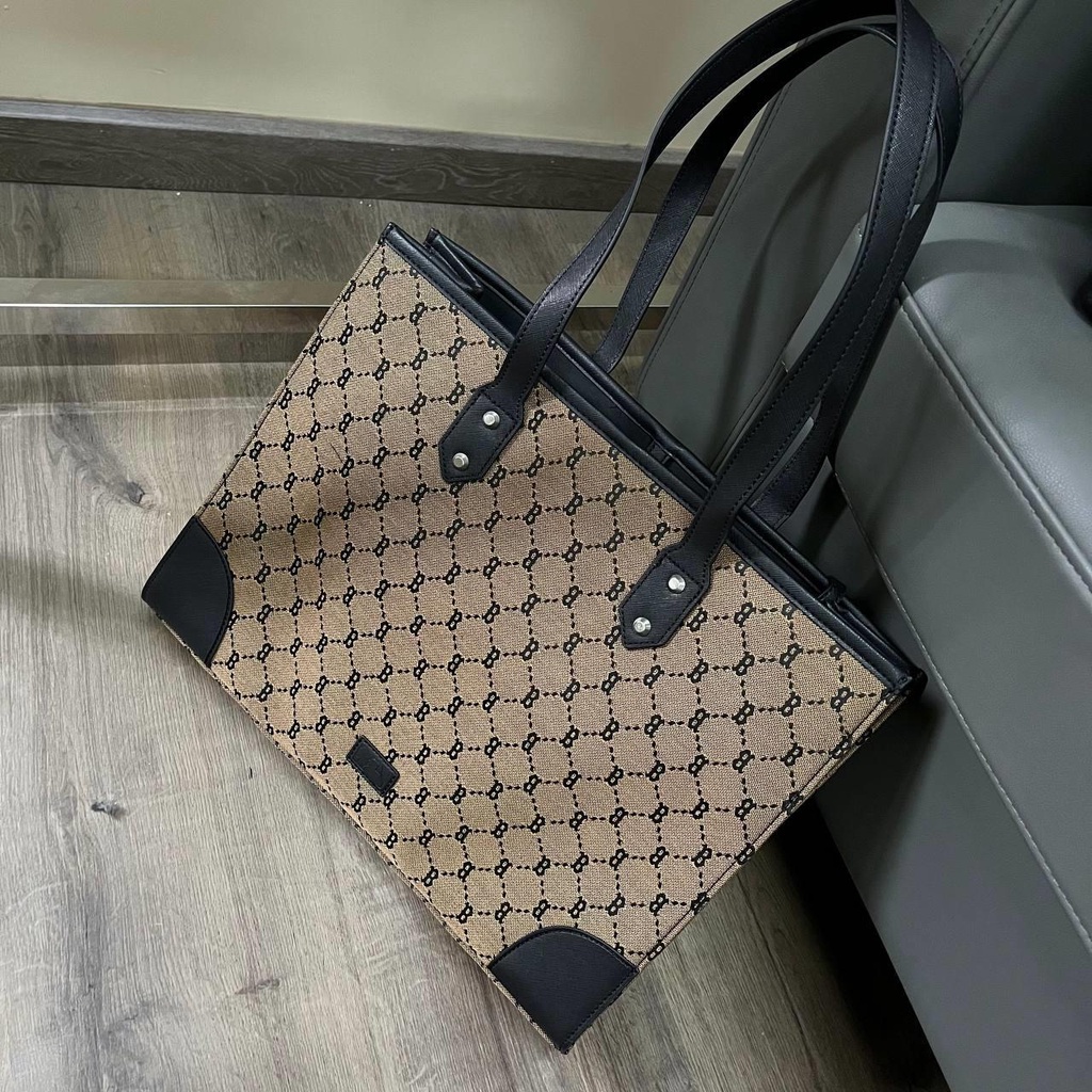 ✅  Túi MLB Monogram Diamond Jacquard TOTE Bag Boston Red Sox  HÀNG CHUẨN 1:1