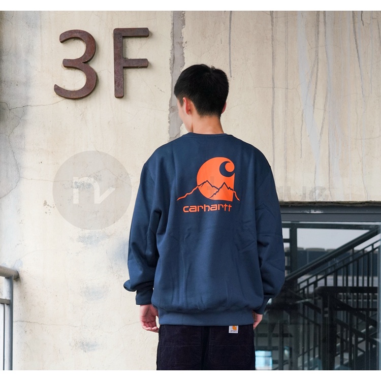 CARHARTT Áo sweater pullover Cổ Tròn Thoải Mái Thời Trang Unisex