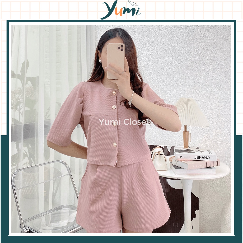 Set đồ bộ nữ áo và quần cao cấp Hàng loại 1 Yumi YM-13 Set bộ nữ đẹp mặc nhà đi chơi 2022