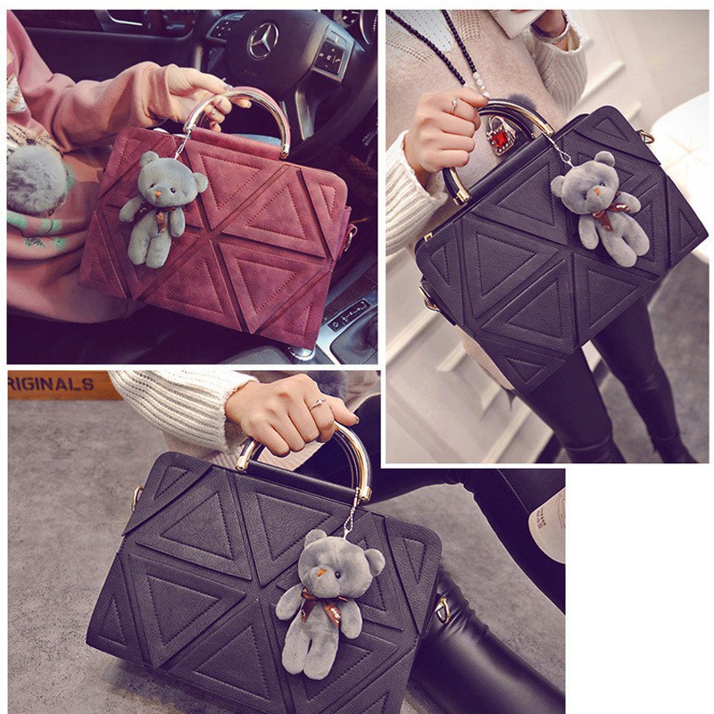 SUGE Móc Khóa Hình Gấu Nhồi Bông Dễ Thương Cho Trẻ Em