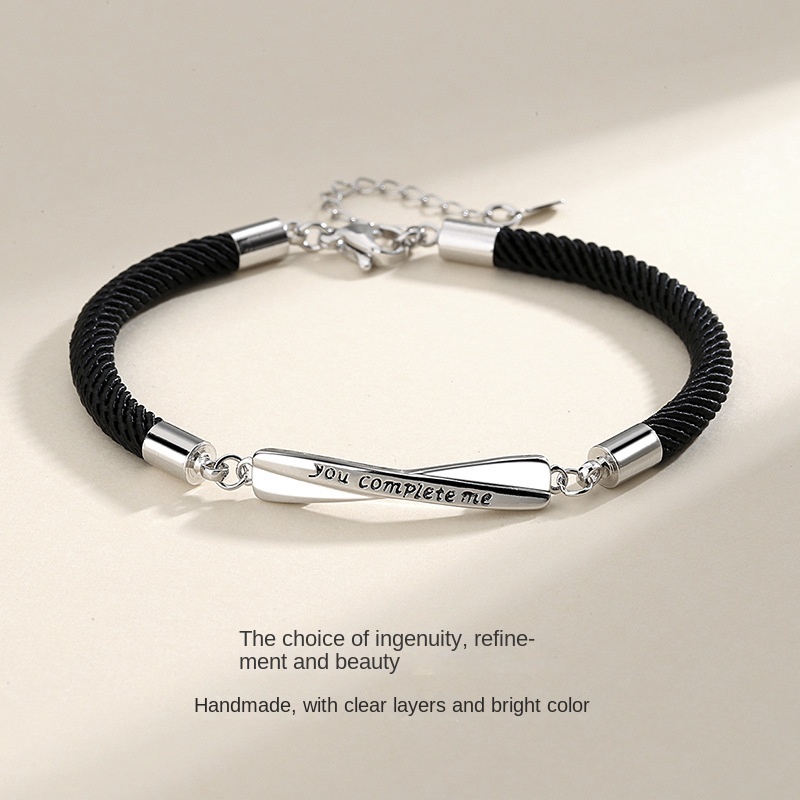 Vòng Tay Cặp Đôi In Chữ Tiếng Anh Thời Trang Mới