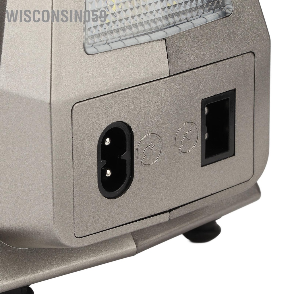 Wisconsin059 Máy bơm lốp ô tô di động 12V nén khí xi lanh đôi thổi với đèn LED 110‑240V