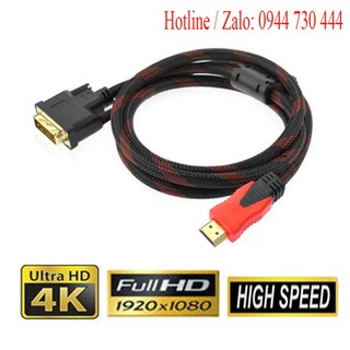 Cáp chuyển đổi DVI ra HDMI bọc dù 1.5m_adapternguongiare