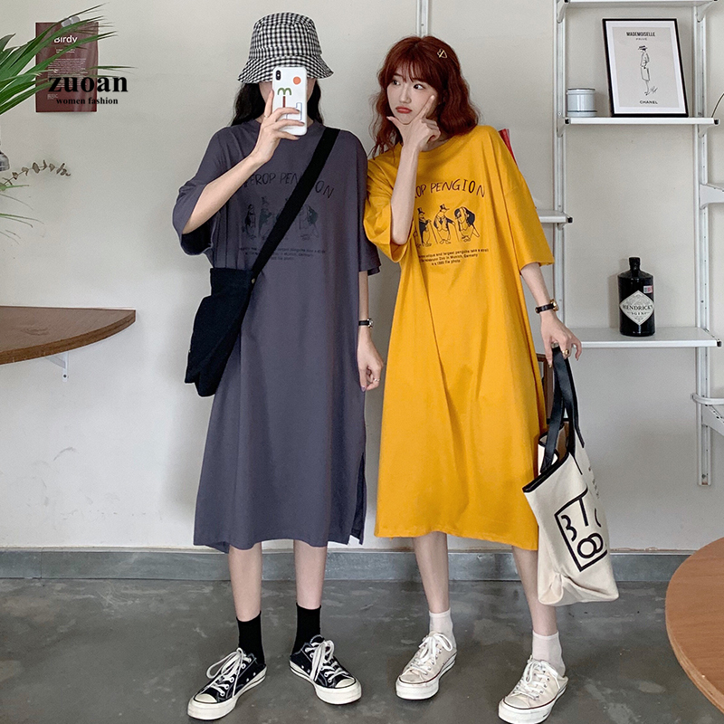 SUXI Đầm Midi Nữ Ngắn Tay In Họa Tiết Mới