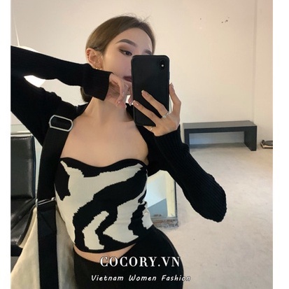 Cocory vn Bộ Áo Cardigan Dài Tay + Quần Dài Lưng Cao Thời Trang Quyến Rũ Cho Nữ