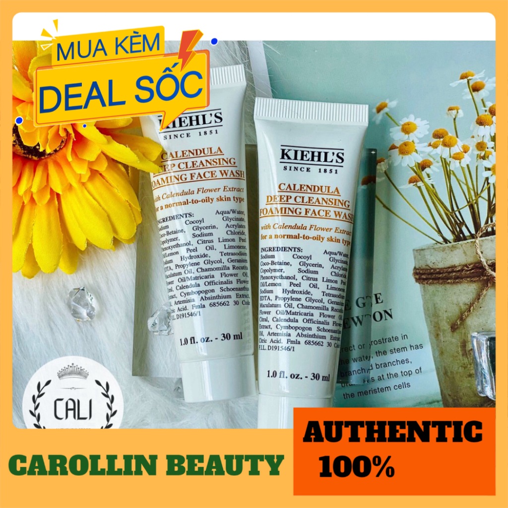 Sữa rửa mặt 💖 FREESHIP 💋 Sữa rửa mặt Cúc Kiehl's 30ml chính hãng [ Minisize ] CAROLLIN BEAUTY