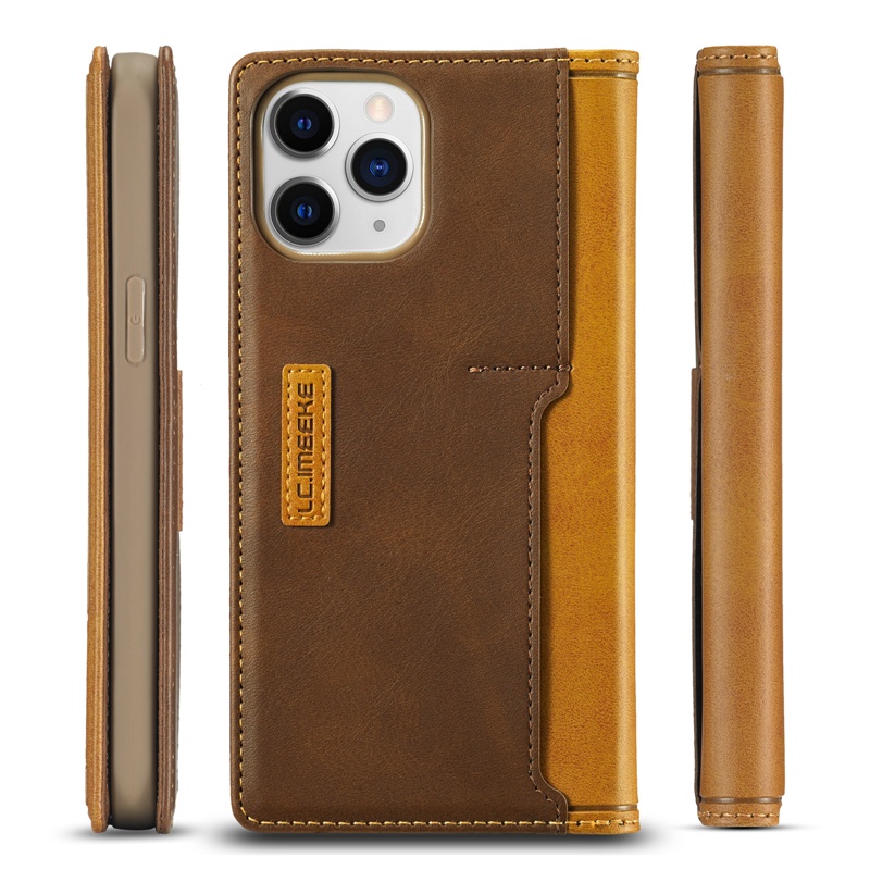 Bao Da Điện Thoại Nắp Lật Hít Nam Châm Màu Tương Phản Thời Trang Cho Iphone 11 Pro Max Xs Max XR 6 6s 7 8 Plus Se2 Ốp