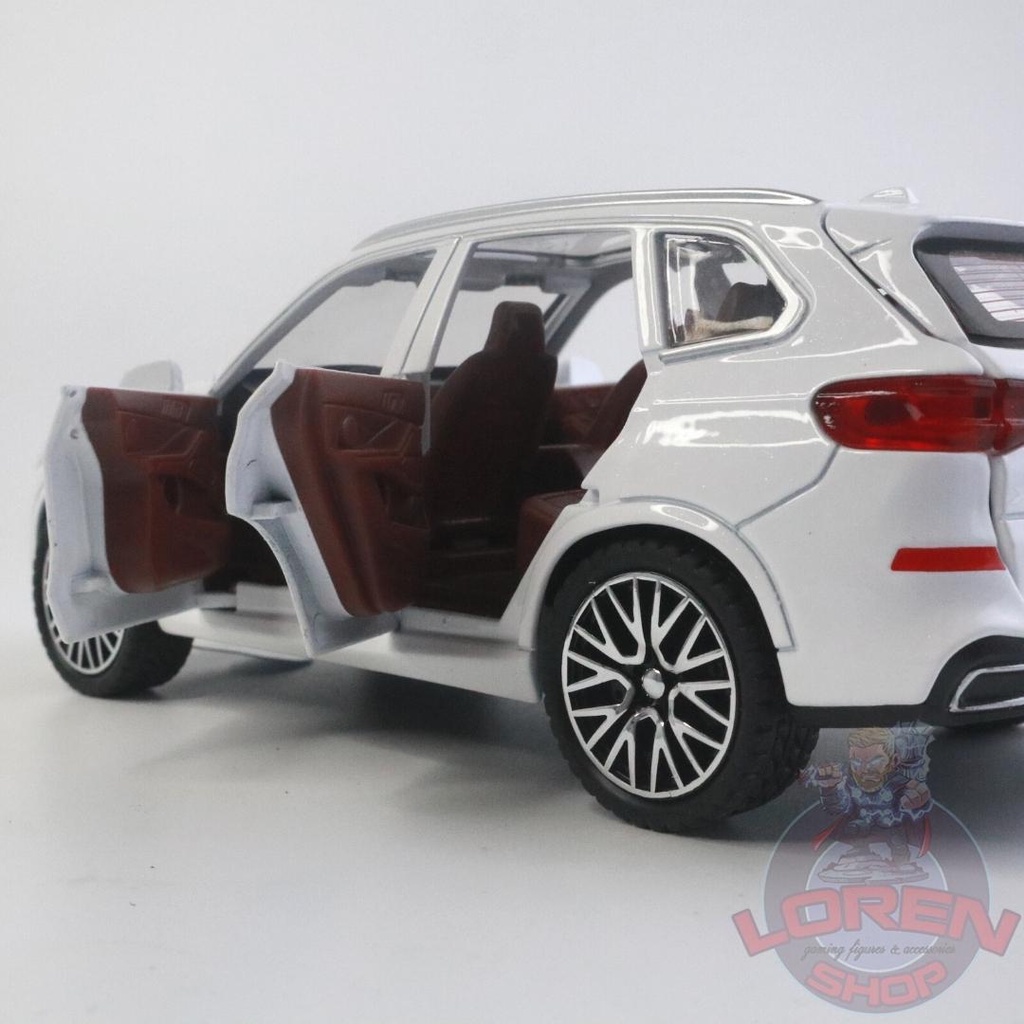 Mô hình ô tô kim loại BMW X5 tỷ lệ 1:32, xe SUV hạng sang có đèn còi mở full cửa cốp xe - Lorenshop