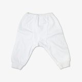 Set 3 Quần Sơ Sinh Dài Rã Đáy Trắng Miomio, Cho Bé Trai Bé Gái (Từ 0-12 tháng), Vải Cotton