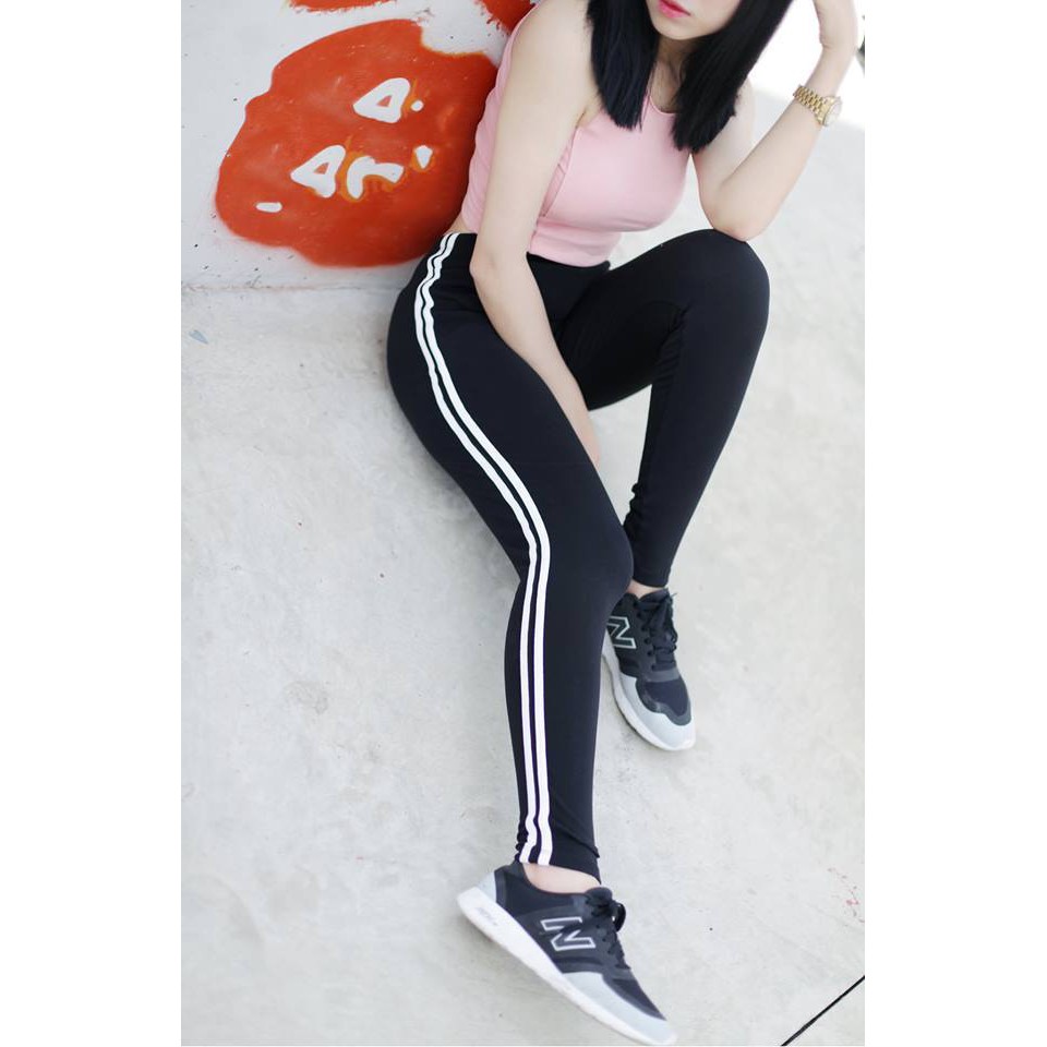 QUẦN LEGGING ĐEN 2 SỌC - AGE2X | BigBuy360 - bigbuy360.vn