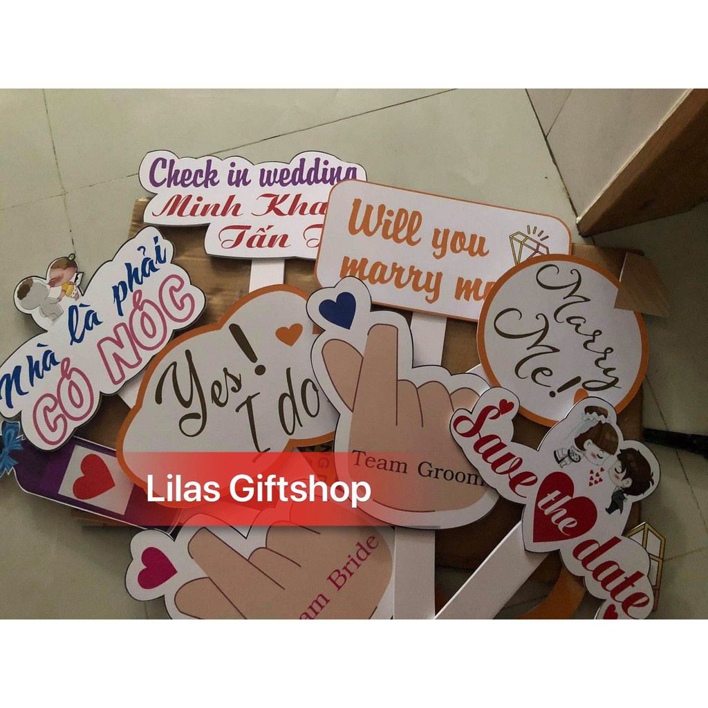 [HASHTAG] Hastag cầm tay, biển tên cầm tay trang trí đám cưới thiết kế theo yêu cầu | BigBuy360 - bigbuy360.vn