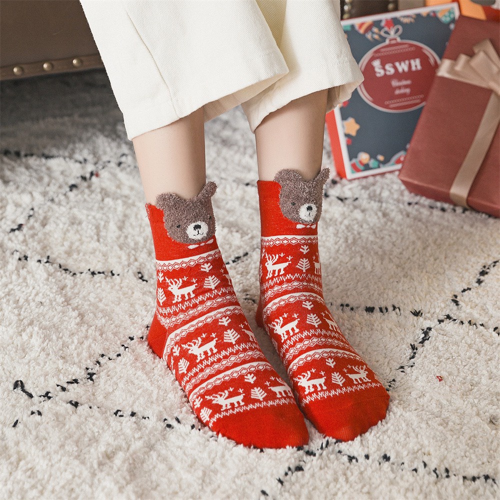Tất Vớ noel cotton họa tiết giáng sinh cực xinh - Tất cotton nam nữ quà tặng ý nghĩa dịp Noel