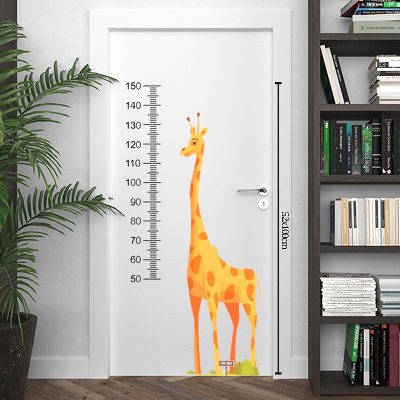 Hình Dán Thước Đo Chiều Cao Con Hươu | Decal Dán Tường Trang Trí Phòng Ngủ Của Bé