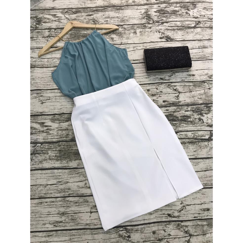 TRANG PHỤC CÔNG SỞ| SÉT ÁO VÀ VÁY| CHÂN VÁY BÚT CHÌ KÈM ÁO YẾM XINH XINH | BigBuy360 - bigbuy360.vn