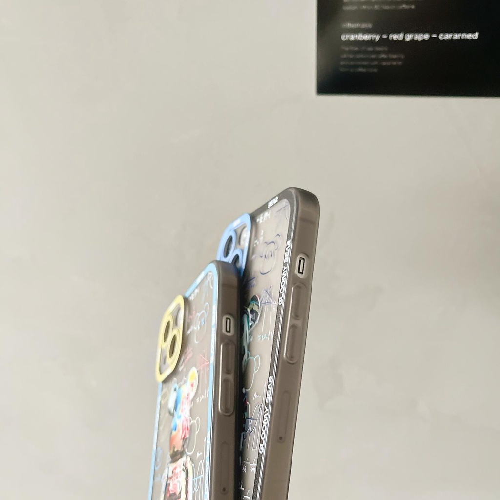 Ốp điện thoại TPU trong suốt in hình gấu sáng tạo thích hợp cho iphone 13 12 11 pro max x xr xsmax 7/8plus