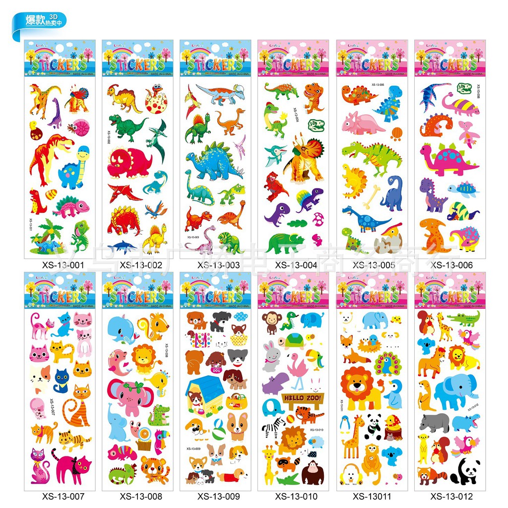 Vĩ dài Sticker dán hoạt hình 3D nổi không thấm nước 【VĨ DÀI 】