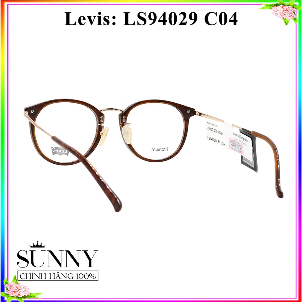 Gọng kính thời trang Levis LS94029 C04 chính hãng, thiết kế dễ đeo bảo vệ mắt