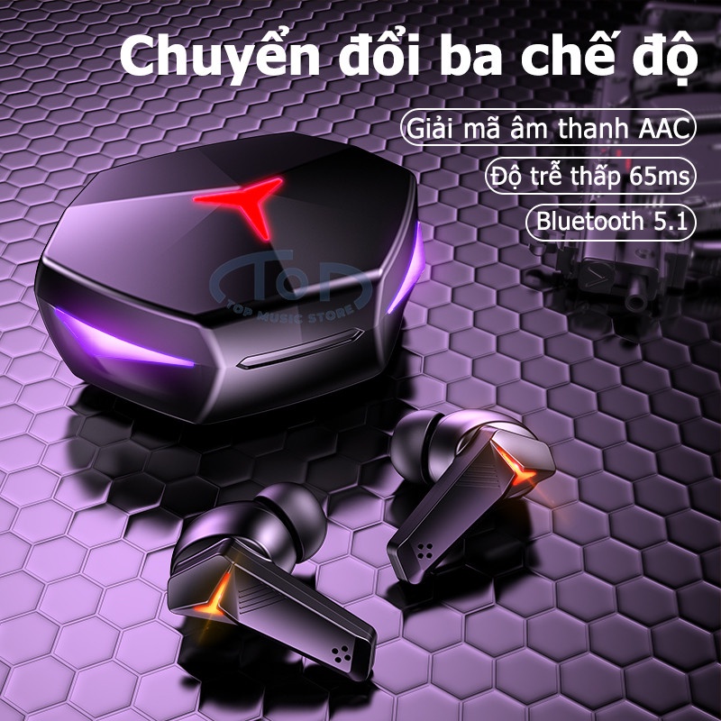 Lenovo T33 Tai nghe bluetooth 5.1 gaming không dây âm trầm đầy đủ loại bỏ tiếng ồn HiFi cao cấp