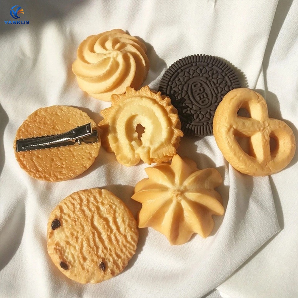 Kẹp tóc hình bánh quy phong cách Nhật Bản dễ thương sáng tạo
