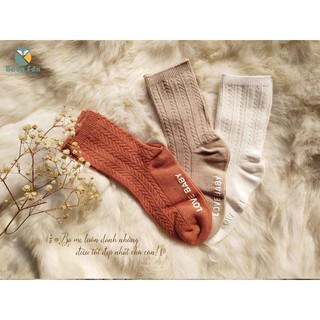 [CÓ SẴN] Set 3 đôi tất gam màu cam Hàn Quốc dễ thương cho bé