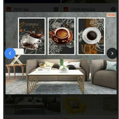 tranh dán tường 3D trang trí quán cafe