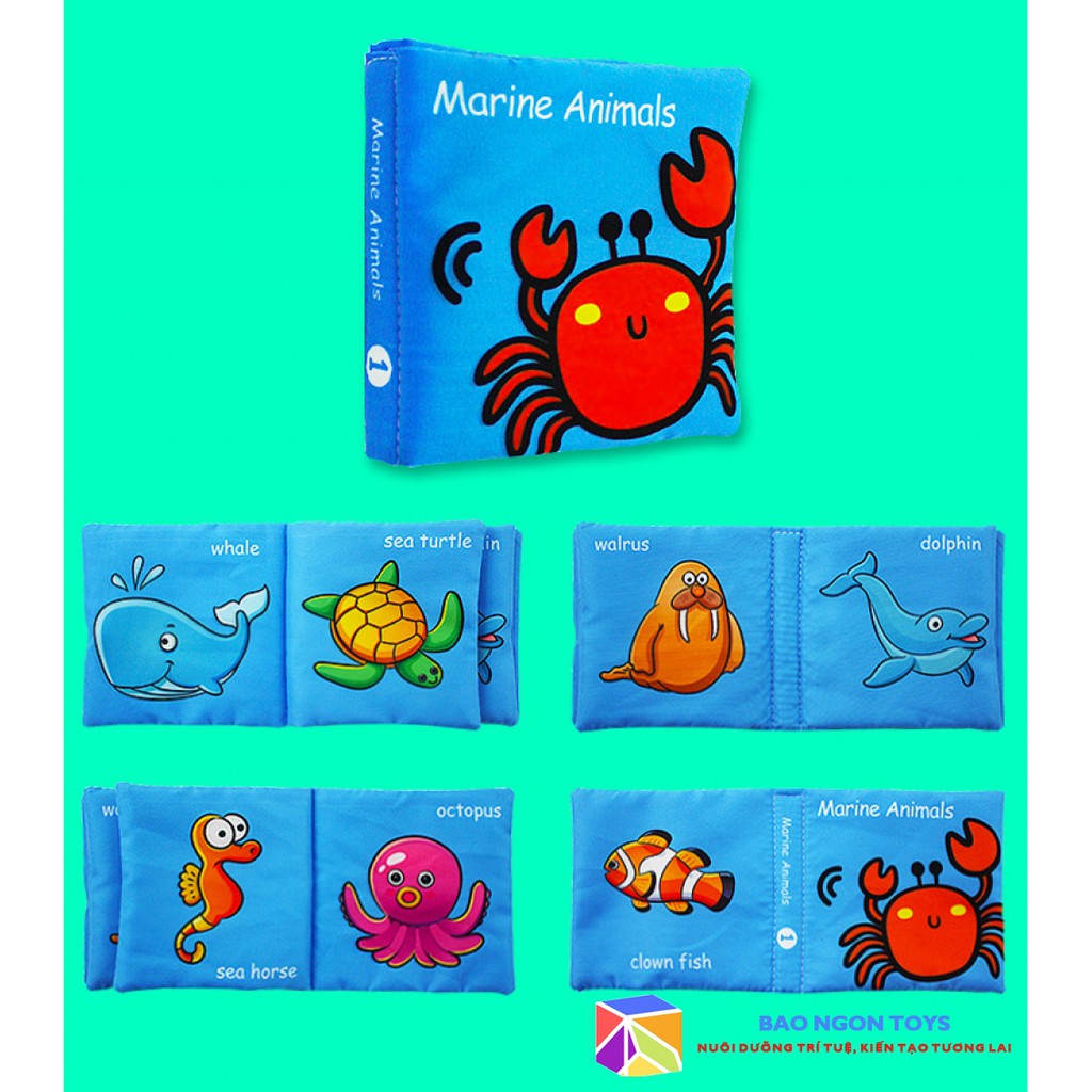 Set sách vải gồm nhiều chủ đề cho bé-baongonstore.com