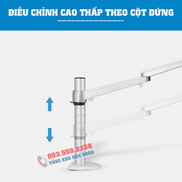 Giá Treo Màn Hình Máy Tính OA 3S 17 - 27 - 29 - 32 inch / Tay Treo Màn Hình Gắn Bàn Hợp Kim Nhôm [ Cao Cấp Hơn NB F80 ]