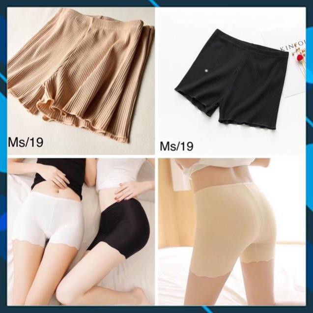 Quần chip đùi mặc chống lộ chất thun tăm mát lạnh siêu co giãn và cần thiết cho phái đẹp thời trang Banamo Fashion 641
