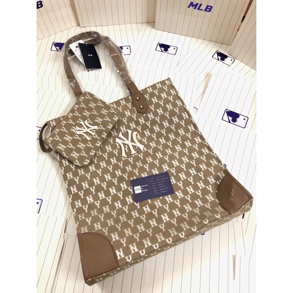 Túi Đeo Vai MLB Bản To Kèm Ví Nhỏ Logo Thêu Họa Tiết Mono Siêu Đẹp
